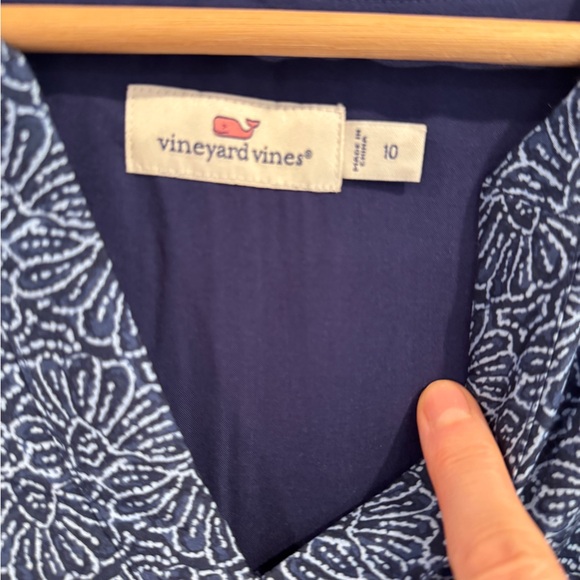 Blue Floral Wrap Dress - Picture 2 of 5